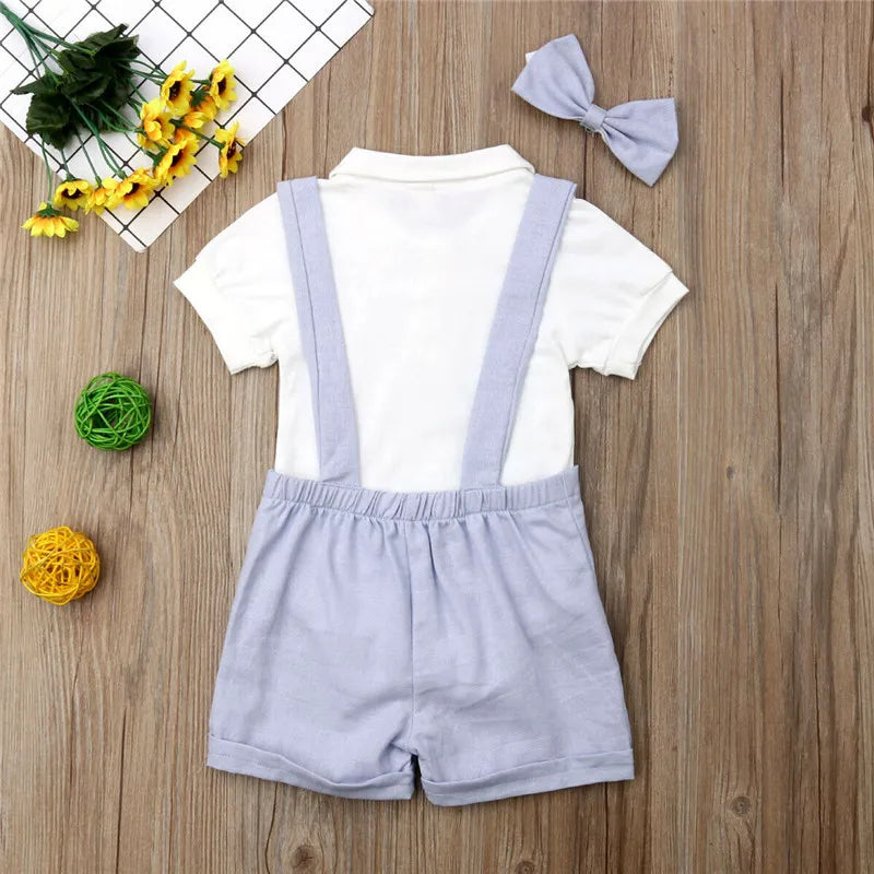 Dungarees set with Bow Tie