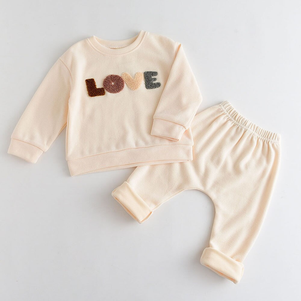 Casual Top + Child Loose Trousers 2pcs Set