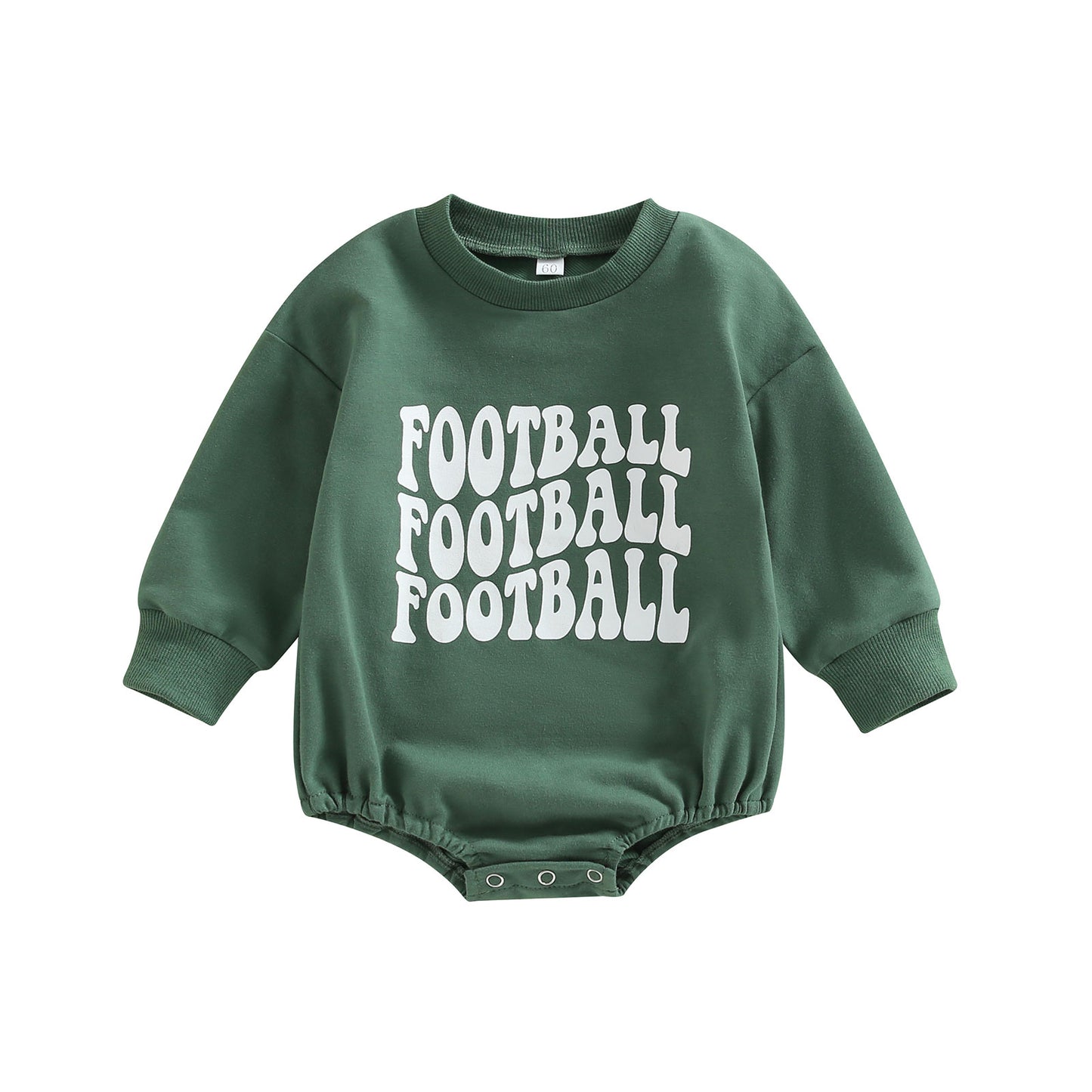 Football Print Rompers