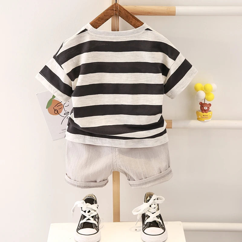 Striped Summer T-shirt & Short Set