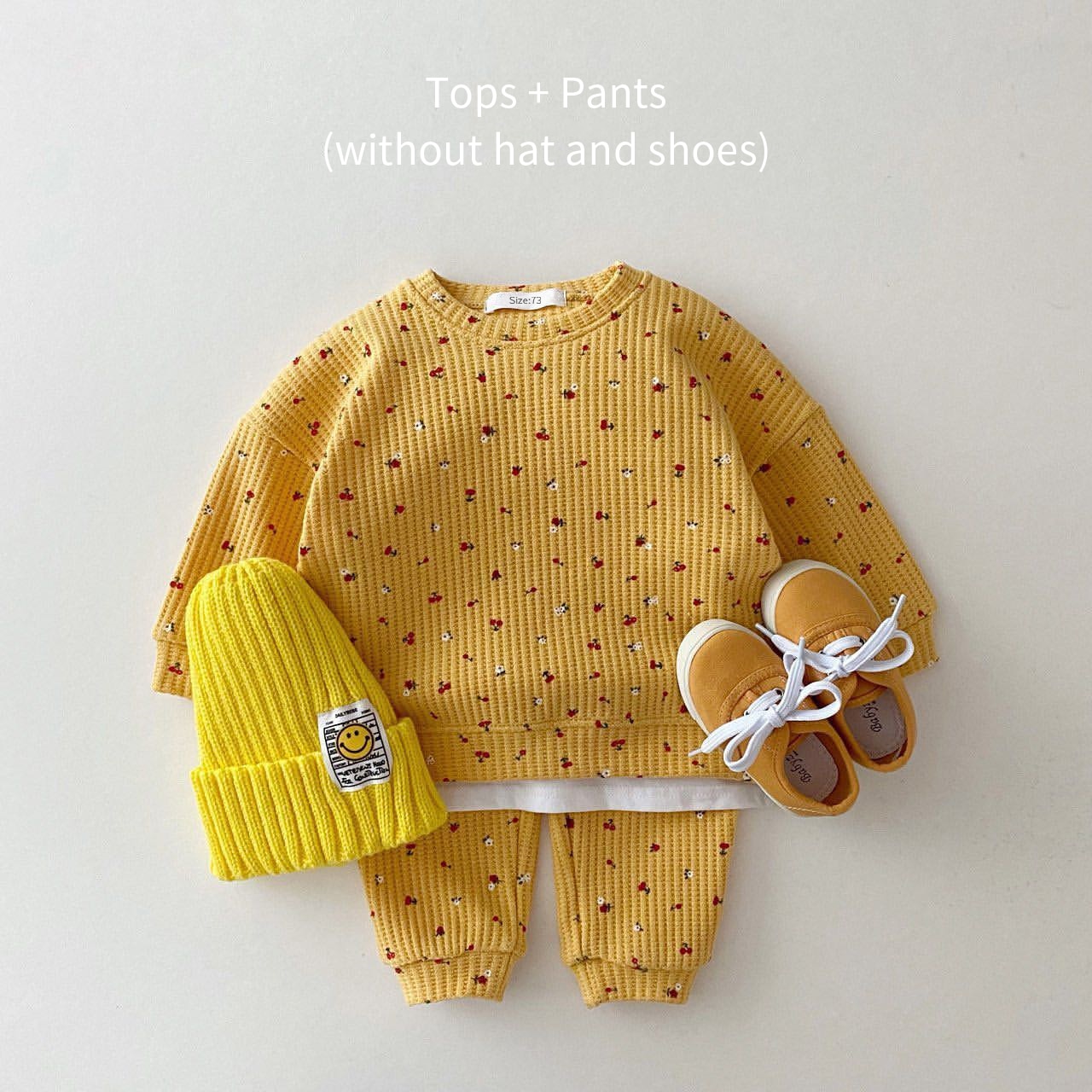 Toddler Waffle Cotton Clothes Set