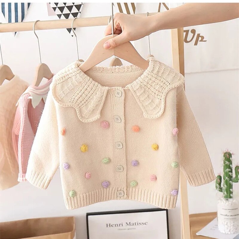 Pom Pom Knitted Cardigan