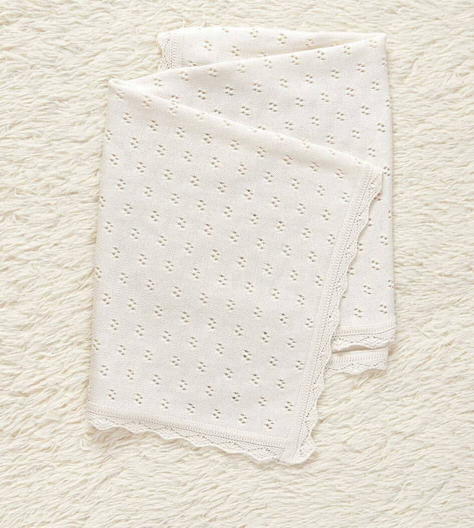 Knitted Baby Blanket 100% Cotton