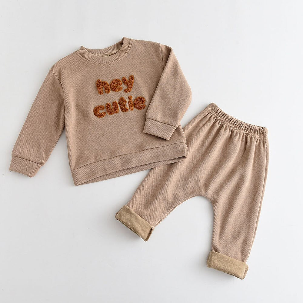 Casual Top + Child Loose Trousers 2pcs Set