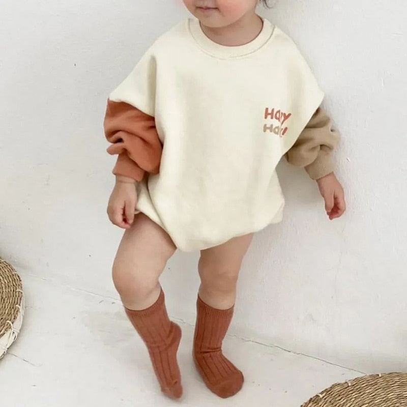 Baby Sweatshirt Long Sleep Romper Unisex