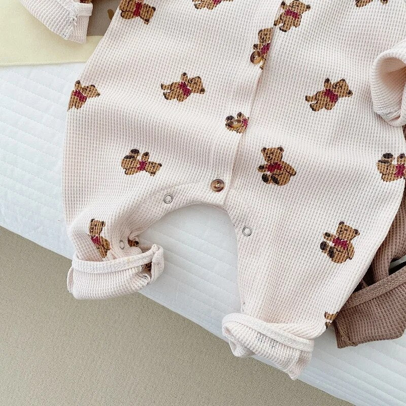 Waffle Teddy Bear Romper