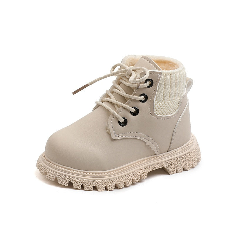 Warm Thick Cotton Filled Soft Leather Boot