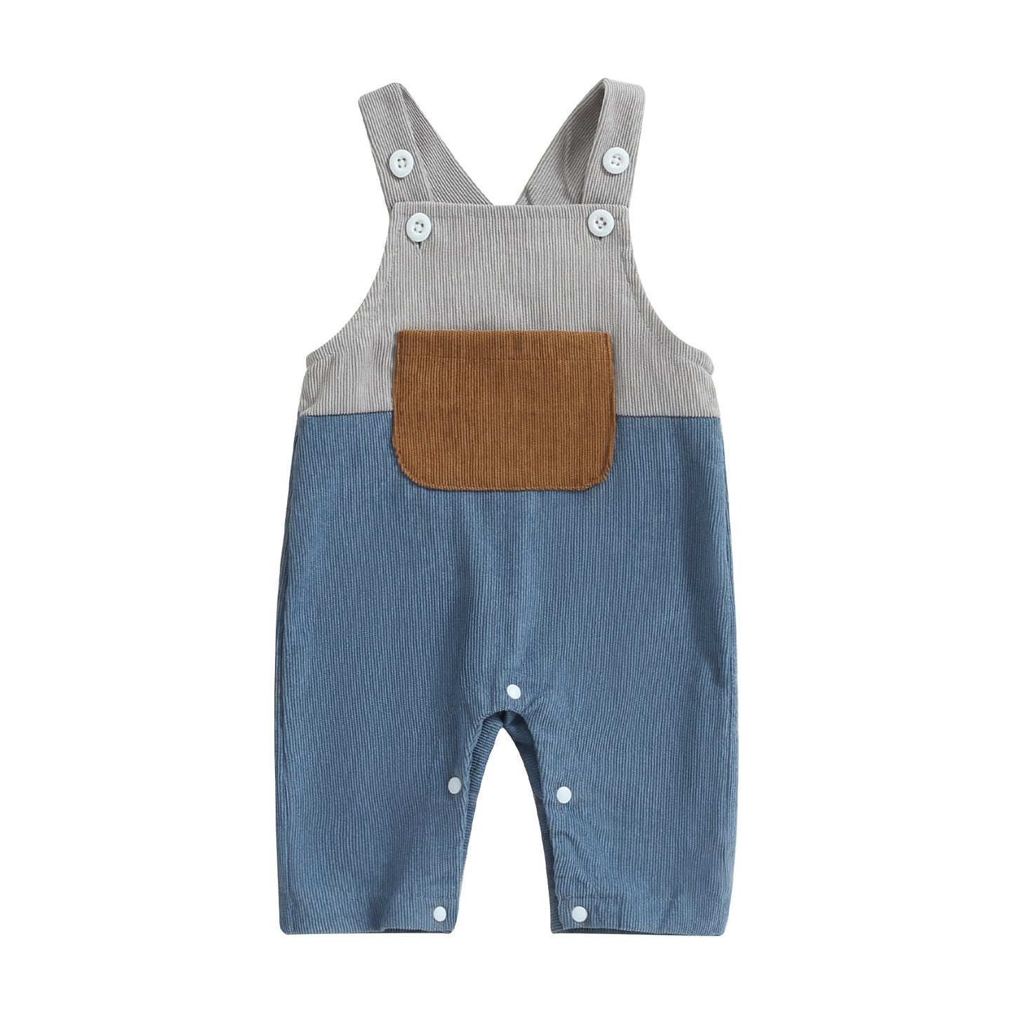Two Tone Patterned Dungarees