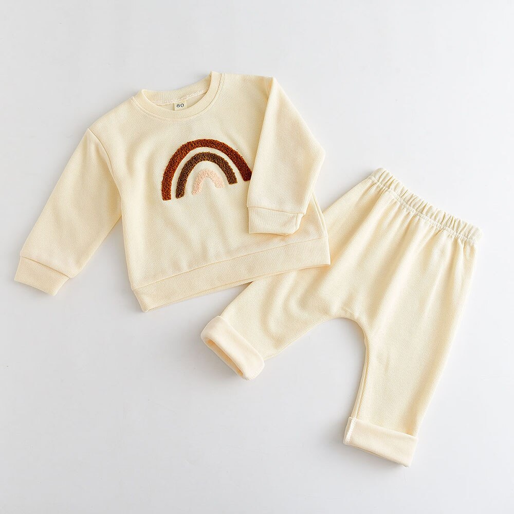 Casual Top + Child Loose Trousers 2pcs Set