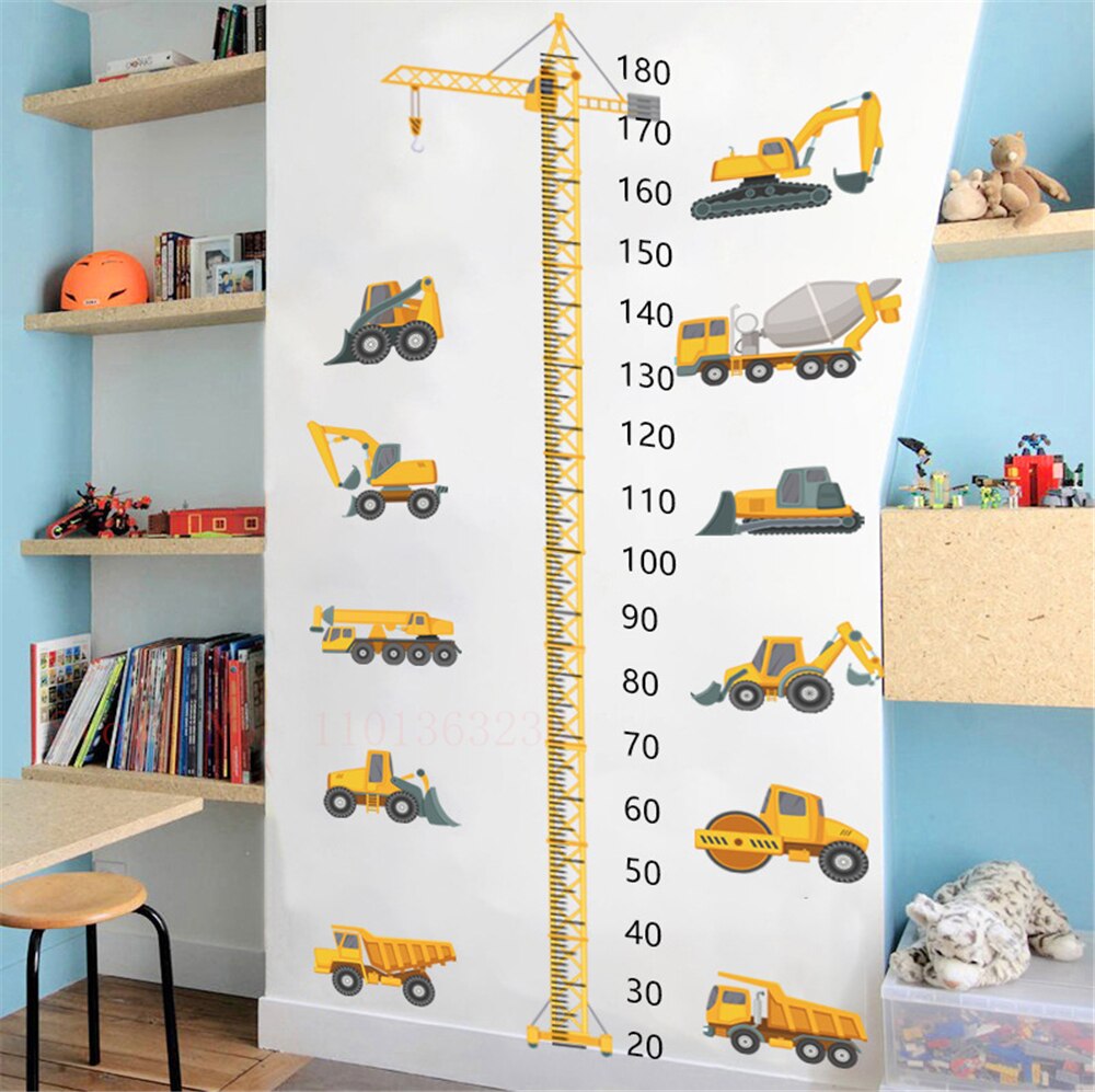 Construction Vehicle Tower Crane height stickers