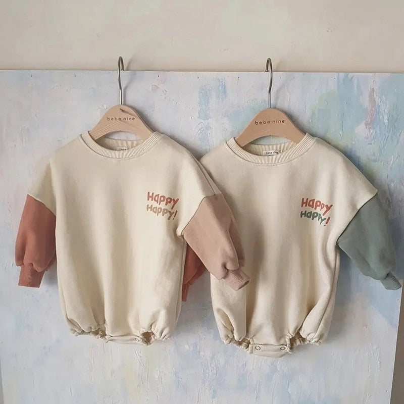 Baby Sweatshirt Long Sleep Romper Unisex