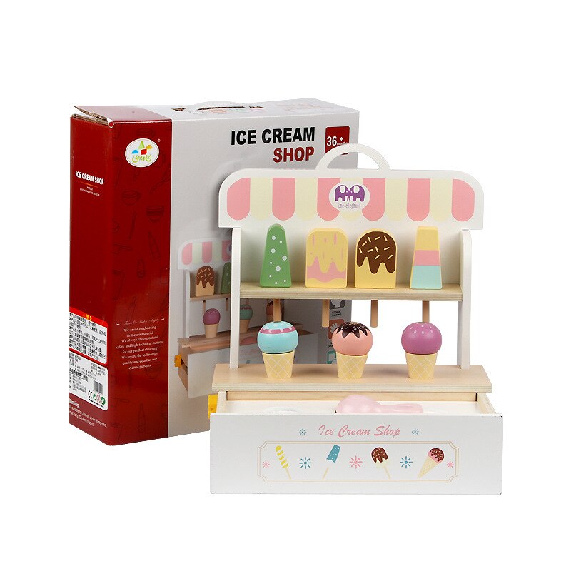 Ice Cream Shop Wooden Toy Puzzle