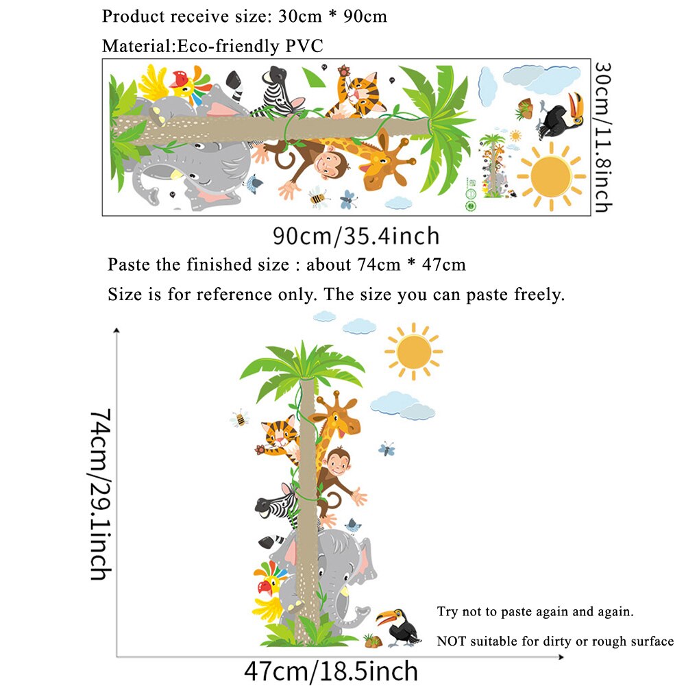 Animals Coconut Tree Wall Sticker