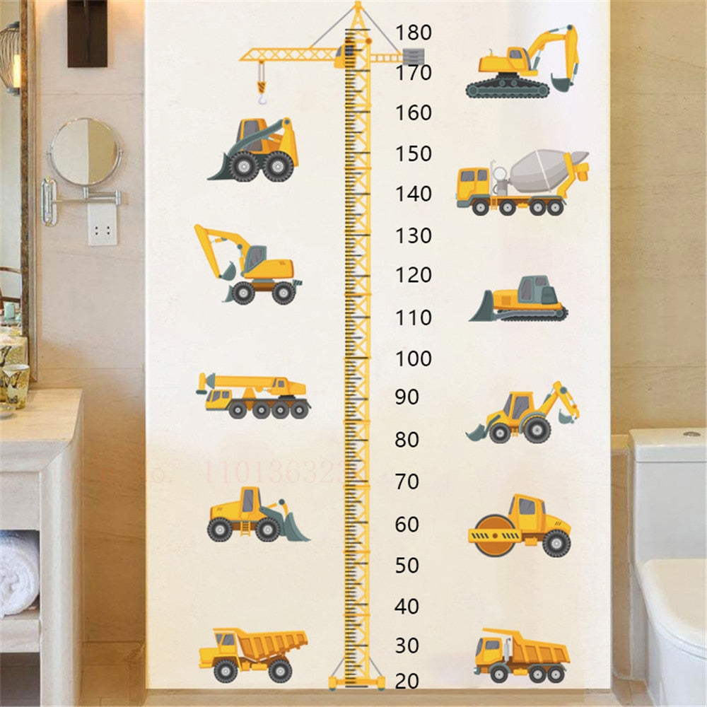 Construction Vehicle Tower Crane height stickers
