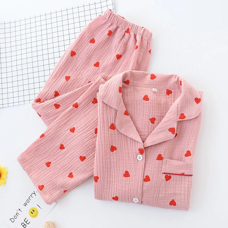 Love Heart Ladies Pyjamas