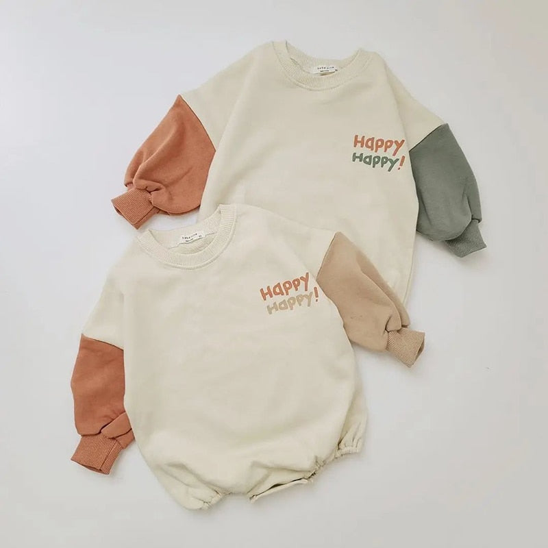 Baby Sweatshirt Long Sleep Romper Unisex