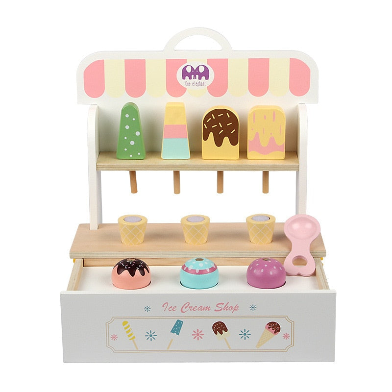 Ice Cream Shop Wooden Toy Puzzle