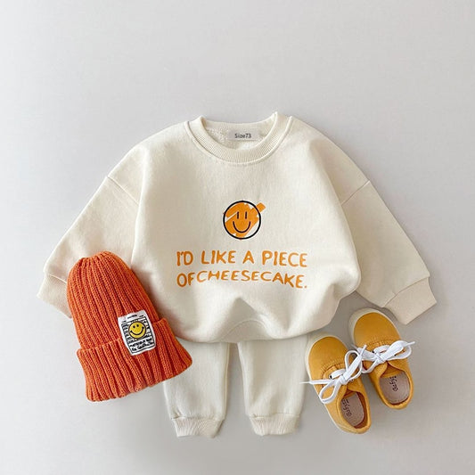 Baby Unisex Clothes Set - Long Sleeve Casual Sweatshirt + Harem Pants