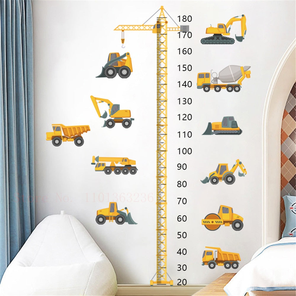 Construction Vehicle Tower Crane height stickers