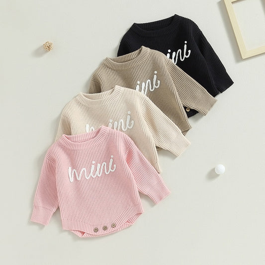 Mini Emroided Sweater Romper